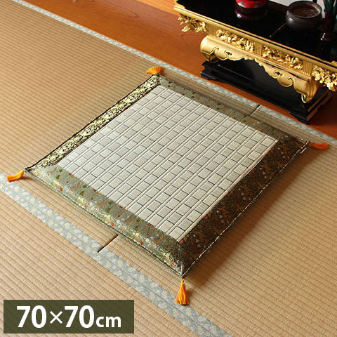 日本製 い草 御前座布団 盆 法事 仏前 掛川織 シンプル 約70×70cm(代引