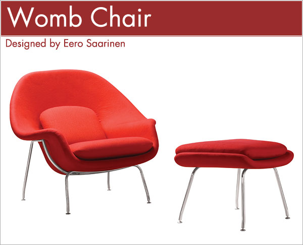 ウームチェア&オットマン Eero Saarinen Womb Chair Ottoman エーロ・サーリネン