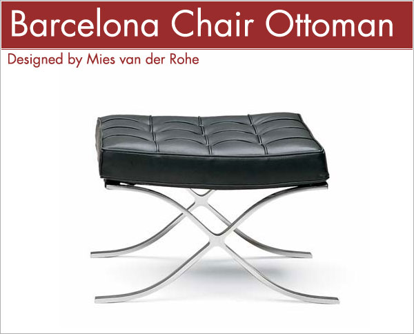 バルセロナ チェア オットマン Mies van der Rohe ミース・ファン・デル・ローエ