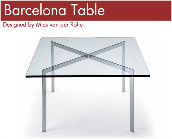 バルセロナ テーブル Mies van der Rohe ミース・ファン・デル・ローエ