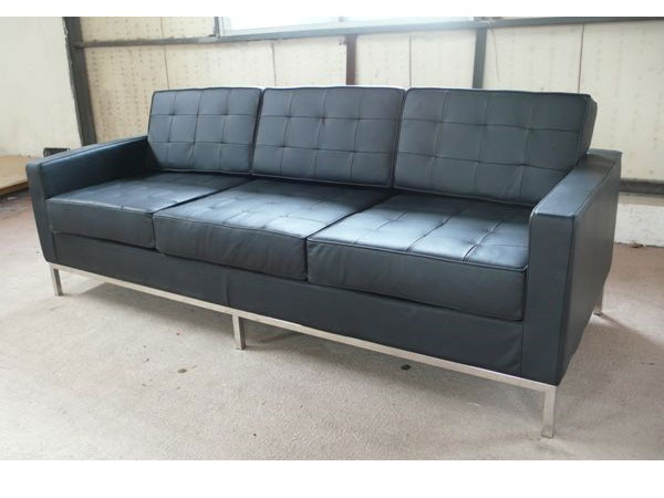 ラウンジソファ 3P（総本革） Florence Knoll Sofa リプロダクト【1年